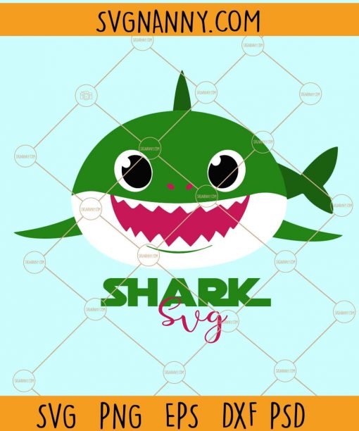 Baby green shark doo doo svg