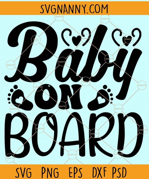 Baby on board svg