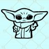 Baby yoda svg