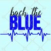 Back the blue heartbeat svg