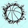 Basketball splatter svg