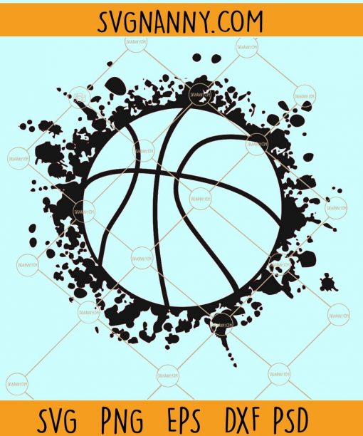 Basketball splatter svg