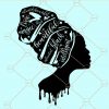 Beautiful black woman svg