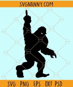 Bigfoot middle finger svg