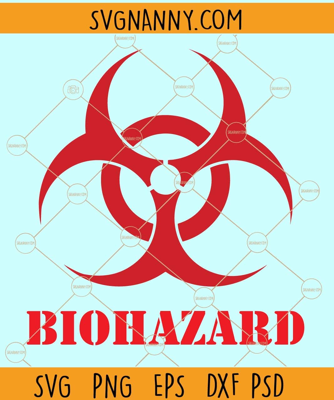 Biohazard warning sign svg