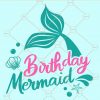 Birthday mermaid svg
