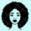 Black afro woman SVG