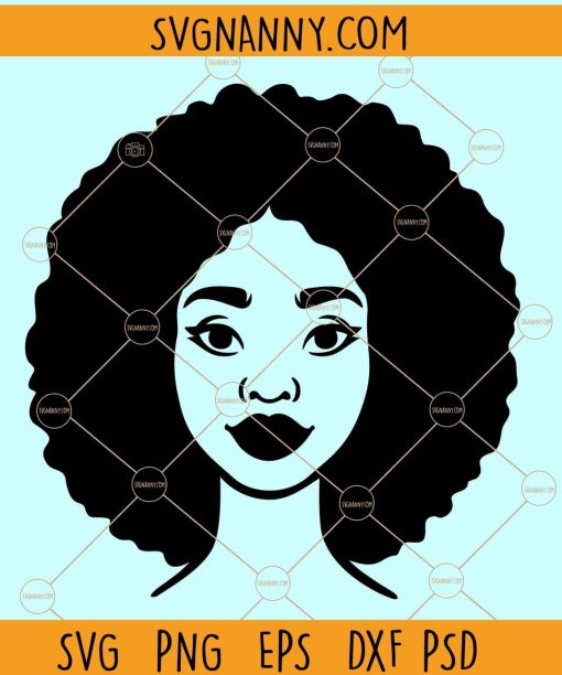 Black afro woman SVG