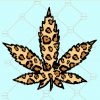 Cannabis leopard print svg