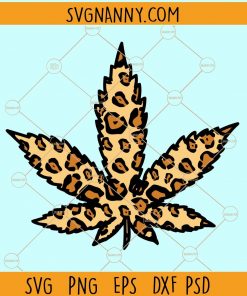 Cannabis leopard print svg