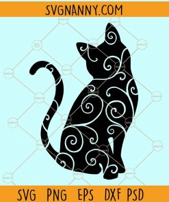 Cat mandala svg