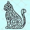 Cat mandala svg