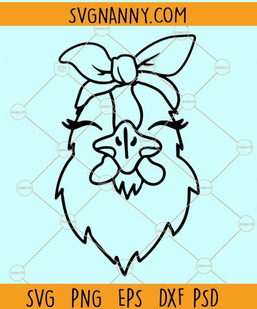 Chicken with bandana svg