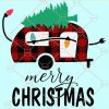 Christmas Truck Buffalo Plaid SVG, Christmas Truck SVG, Merry Christmas Buffalo plaid truck, Christmas tree SVG