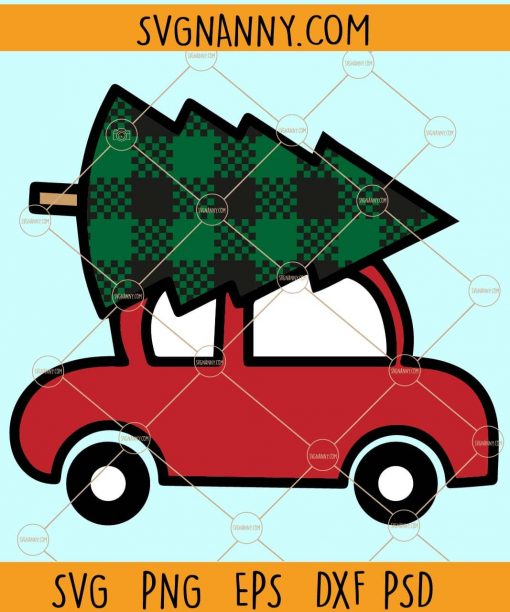 Christmas Truck with tree SVG, Christmas Truck SVG, Holiday SVG, Christmas SVG, Red Christmas truck with tree SVG, Merry Christmas SVG