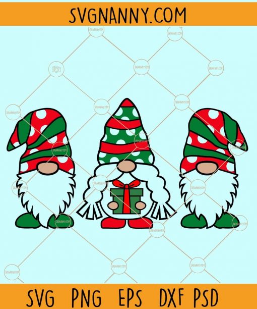 Christmas gnomes svg