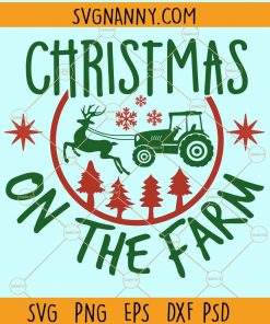 Christmas on the farm svg