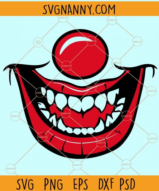 Clown face mask svg