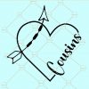 Cousins heart svg