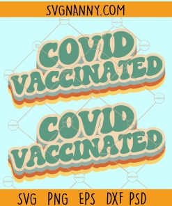 Covid vaccinated retro svg