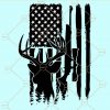 Deer hunting US flag svg