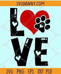 Dog love svg