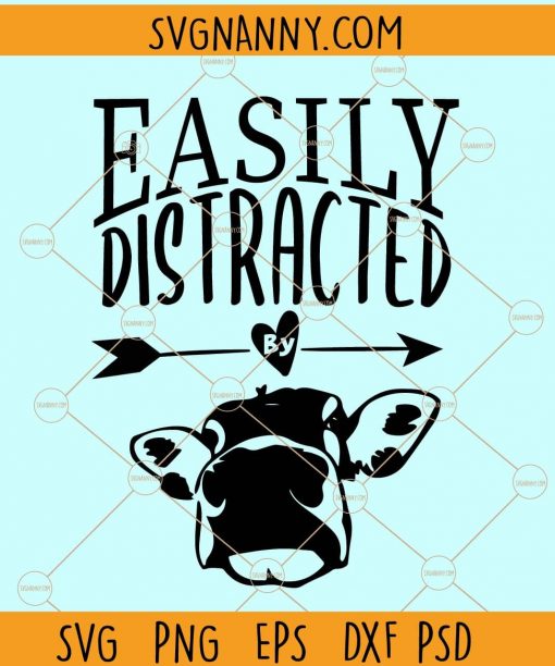 Easily distracted by cows svg