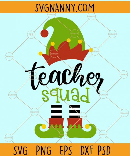 Elf teacher squad svg