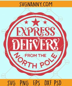 Express delivery from the north pole svg