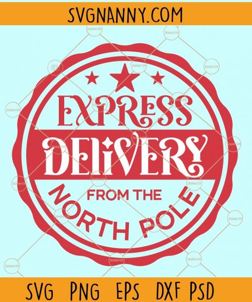 Express delivery from the north pole svg