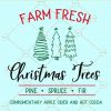 Farm fresh christmas trees svg