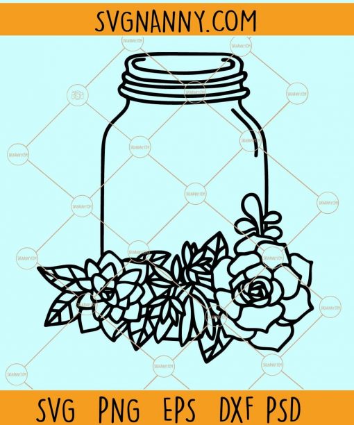 Floral bottle svg