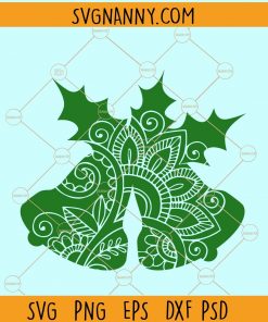 Floral christmas bells svg