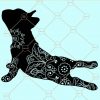 French bulldog yoga mandala svg