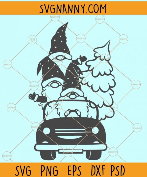 Gnomes in car svg