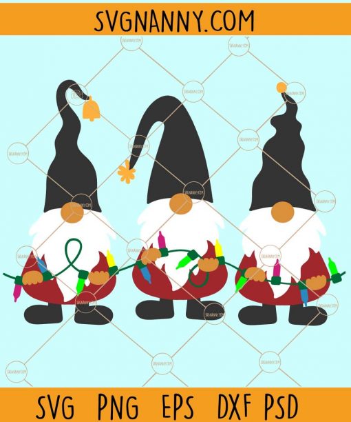 Gnomes with lights svg