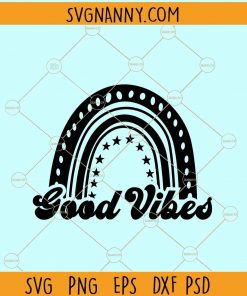 Good vibes rainbow svg