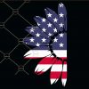 Half patriotic sunflower svg