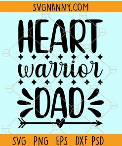 Heart warrior dad svg