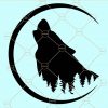 Howling wolf svg
