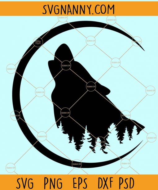 Howling wolf svg