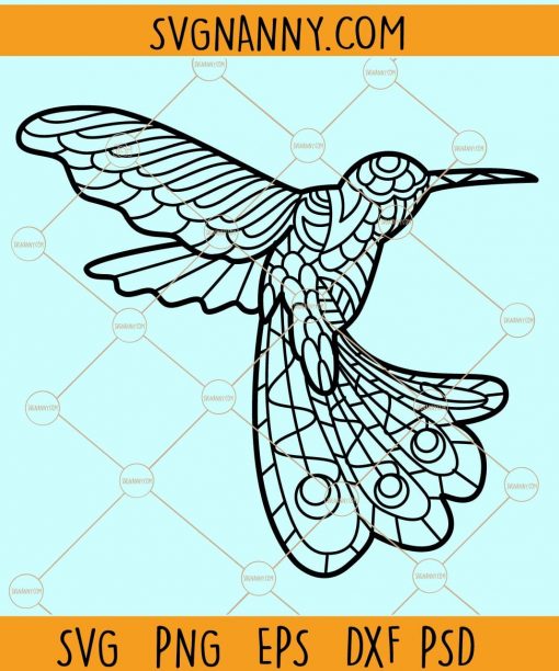 Hummingbird mandala svg