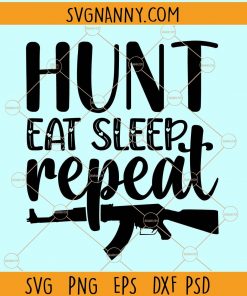 Hunt eat sleep repeat svg