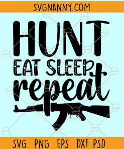 Hunt eat sleep repeat svg