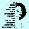 I am black woman svg