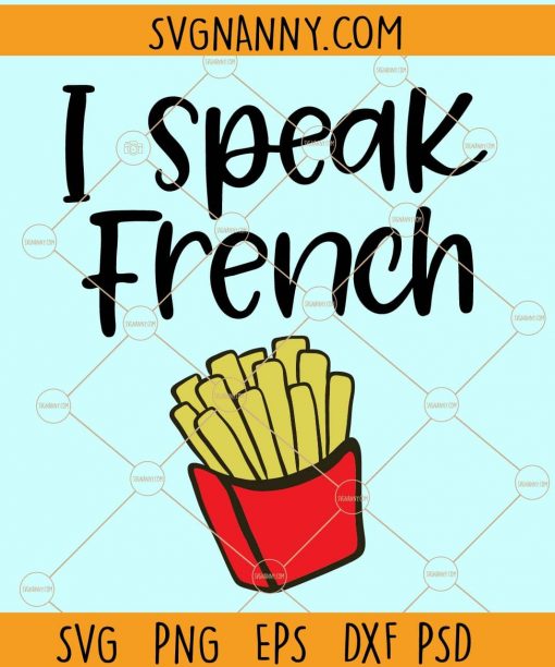 I speak french svg