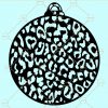 Leopard print christmas ball svg