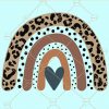 Leopard print rainbow svg