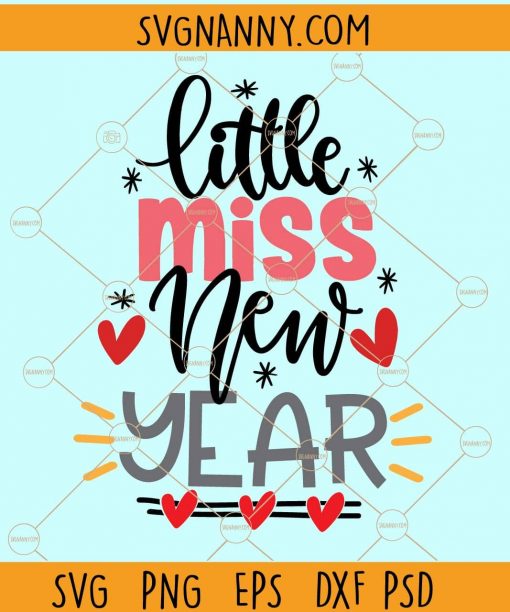 Little miss new year svg