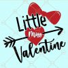 Little miss valentine svg